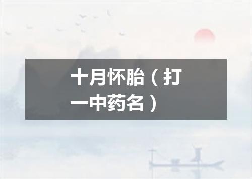 十月怀胎（打一中药名）
