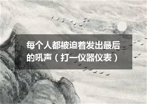 每个人都被迫着发出最后的吼声（打一仪器仪表）