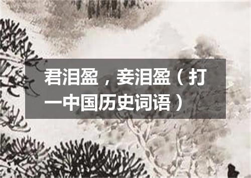 君泪盈，妾泪盈（打一中国历史词语）