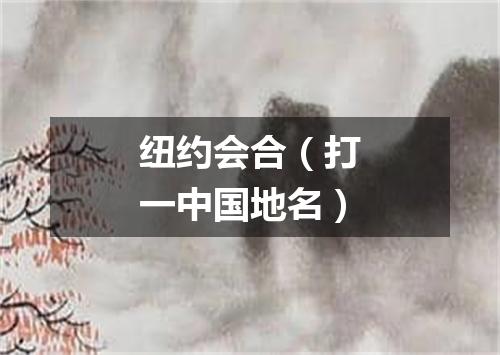 纽约会合（打一中国地名）