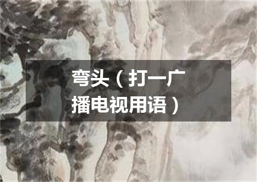 弯头（打一广播电视用语）