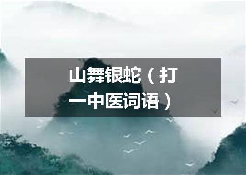 山舞银蛇（打一中医词语）