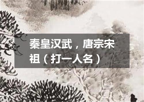 秦皇汉武，唐宗宋祖（打一人名）