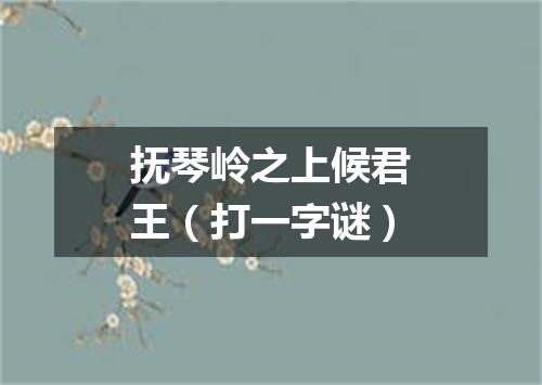 抚琴岭之上候君王（打一字谜）