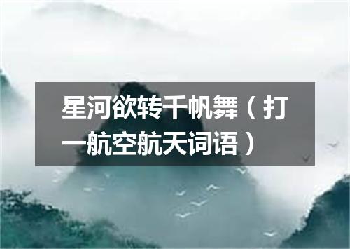 星河欲转千帆舞（打一航空航天词语）