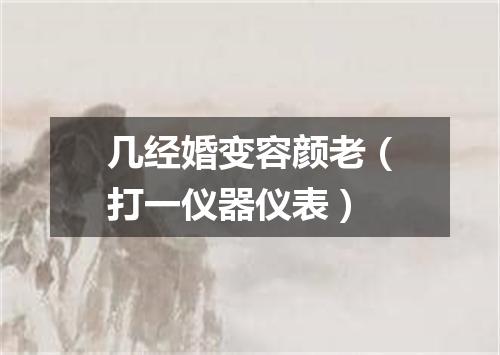 几经婚变容颜老（打一仪器仪表）