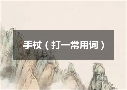 手杖（打一常用词）