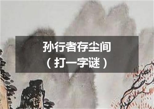 孙行者存尘间（打一字谜）