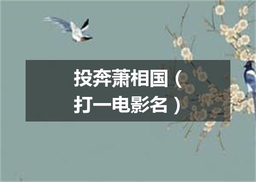 投奔萧相国（打一电影名）