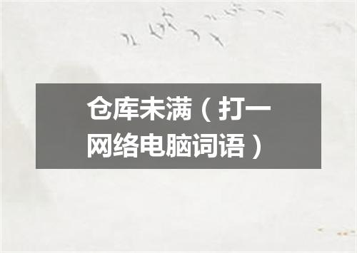 仓库未满（打一网络电脑词语）