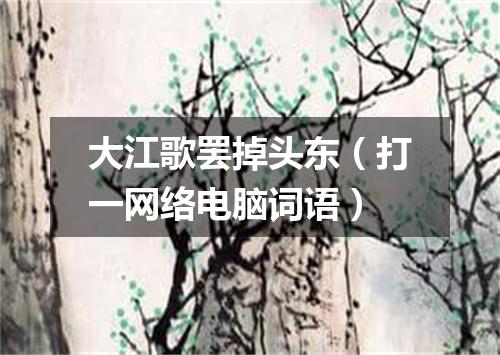 大江歌罢掉头东（打一网络电脑词语）