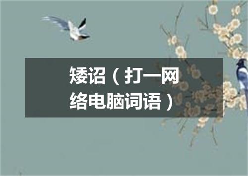 矮诏（打一网络电脑词语）