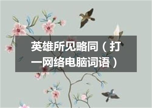 英雄所见略同（打一网络电脑词语）