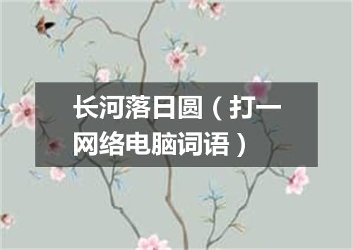 长河落日圆（打一网络电脑词语）