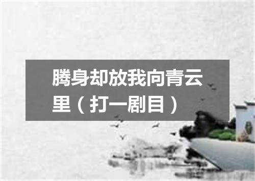 腾身却放我向青云里（打一剧目）
