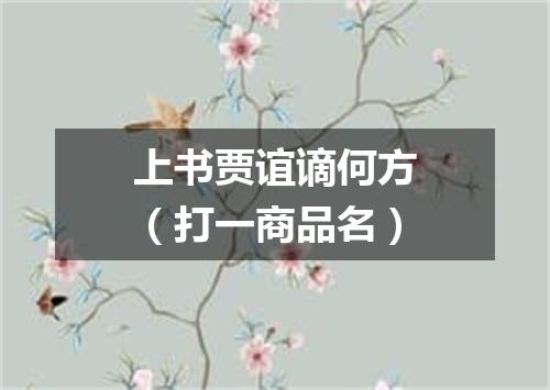 上书贾谊谪何方（打一商品名）