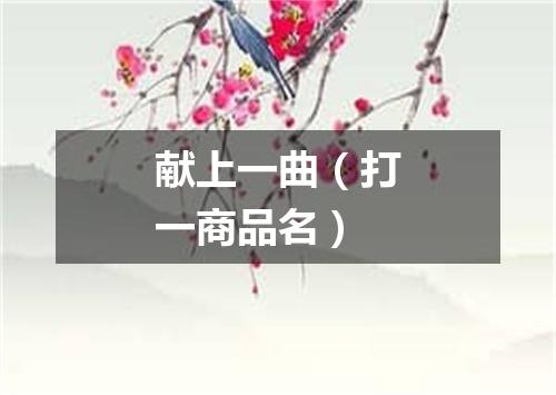 献上一曲（打一商品名）