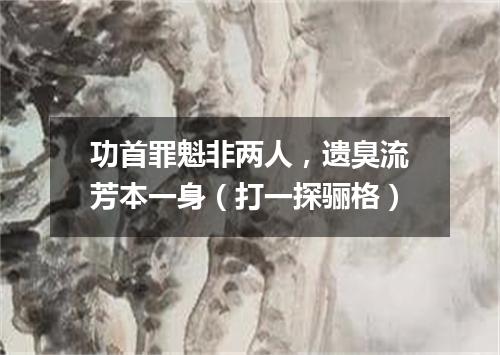 功首罪魁非两人，遗臭流芳本一身（打一探骊格）