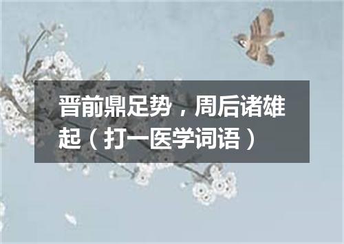 晋前鼎足势，周后诸雄起（打一医学词语）