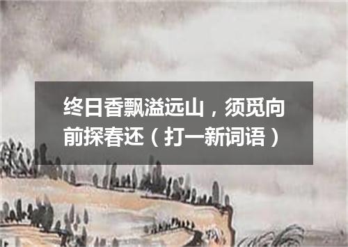 终日香飘溢远山，须觅向前探春还（打一新词语）