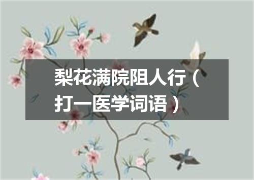 梨花满院阻人行（打一医学词语）
