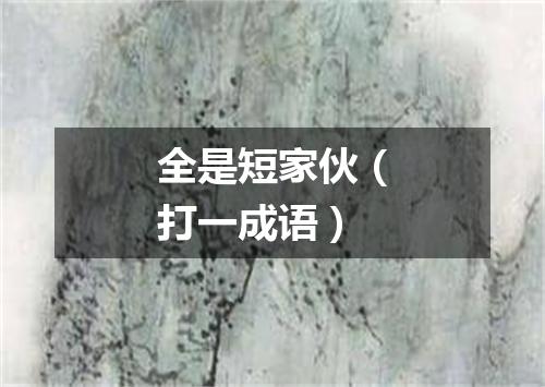 全是短家伙（打一成语）