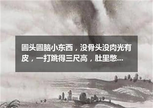 圆头圆脑小东西，没骨头没肉光有皮，一打跳得三尺高，肚里憋着一包气。（打一体育器材）