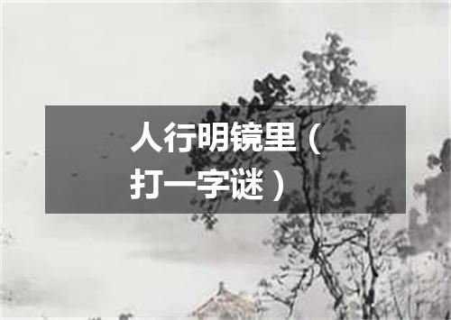 人行明镜里（打一字谜）