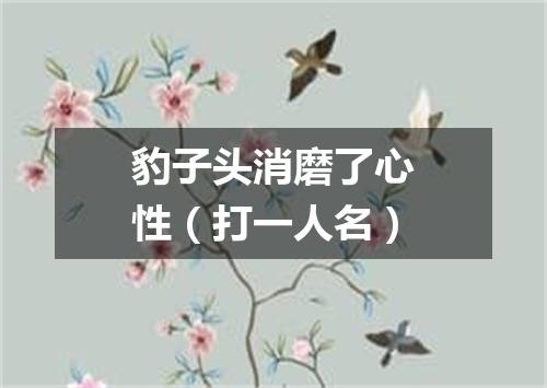 豹子头消磨了心性（打一人名）