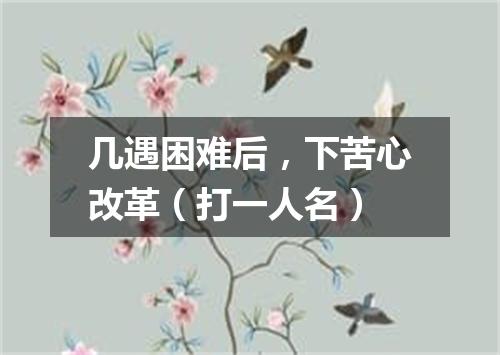 几遇困难后，下苦心改革（打一人名）