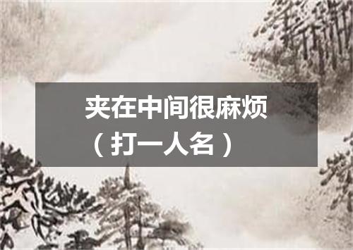 夹在中间很麻烦（打一人名）