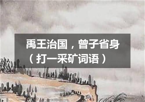 禹王治国，曾子省身（打一采矿词语）