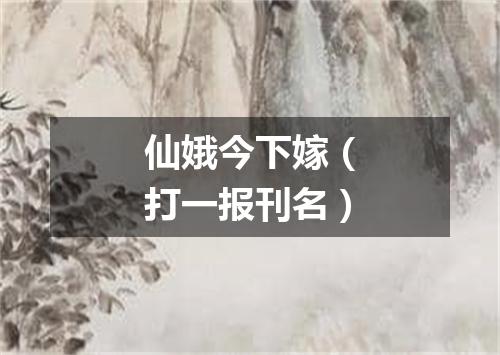 仙娥今下嫁（打一报刊名）