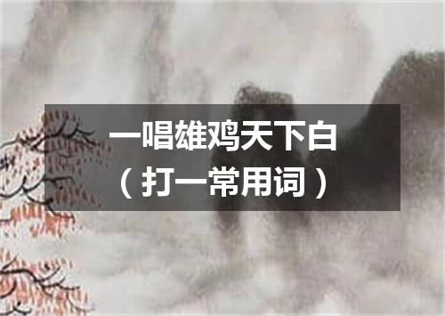 一唱雄鸡天下白（打一常用词）