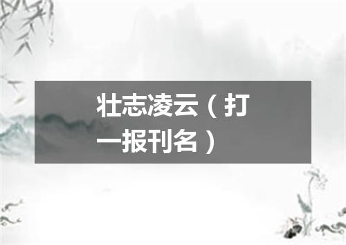 壮志凌云（打一报刊名）