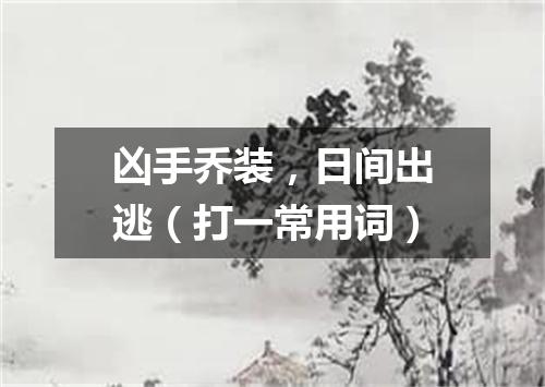 凶手乔装，日间出逃（打一常用词）