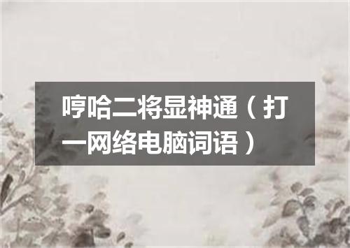哼哈二将显神通（打一网络电脑词语）