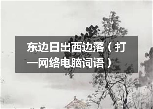 东边日出西边落（打一网络电脑词语）