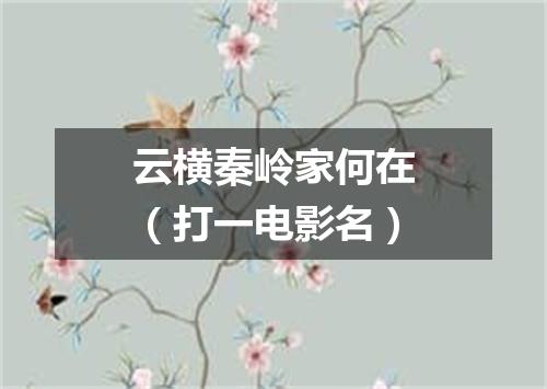 云横秦岭家何在（打一电影名）