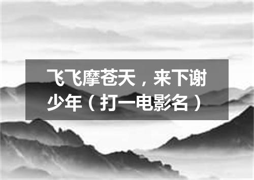 飞飞摩苍天，来下谢少年（打一电影名）