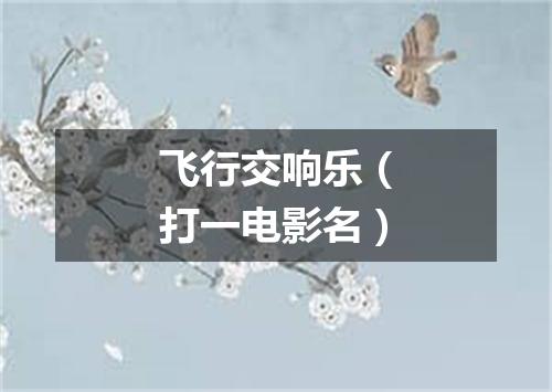 飞行交响乐（打一电影名）