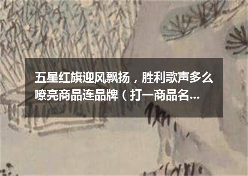 五星红旗迎风飘扬，胜利歌声多么嘹亮商品连品牌（打一商品名）