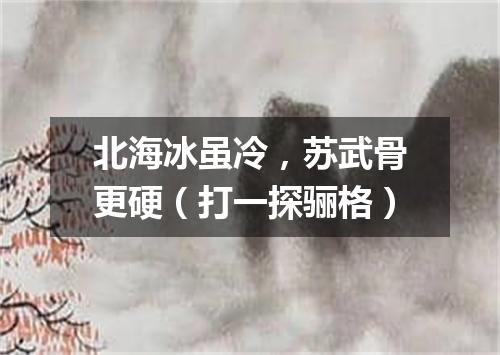 北海冰虽冷，苏武骨更硬（打一探骊格）