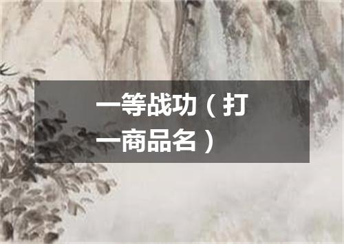 一等战功（打一商品名）