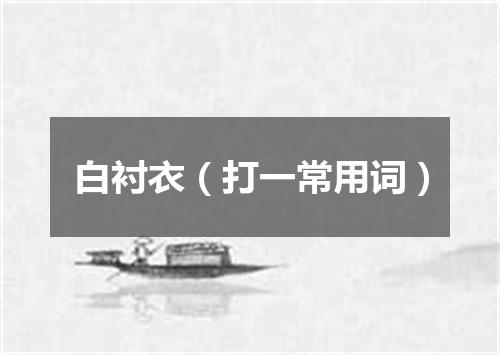 白衬衣（打一常用词）