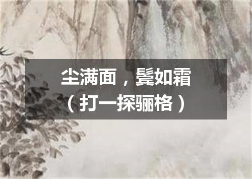 尘满面，鬓如霜（打一探骊格）