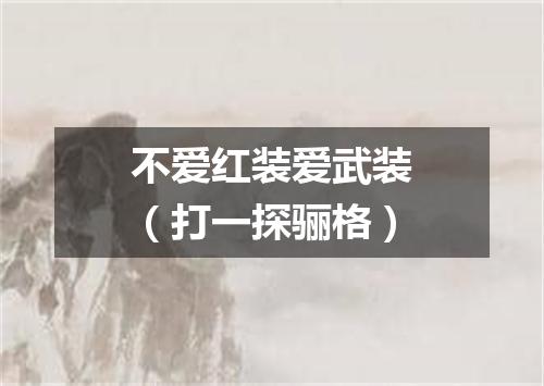 不爱红装爱武装（打一探骊格）
