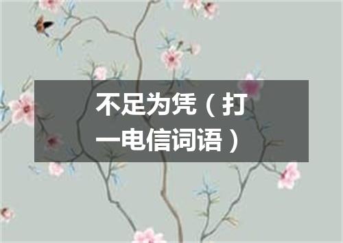 不足为凭（打一电信词语）