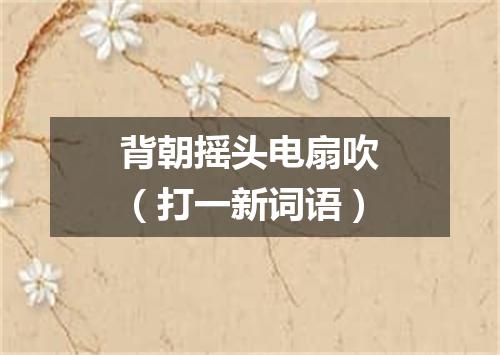 背朝摇头电扇吹（打一新词语）