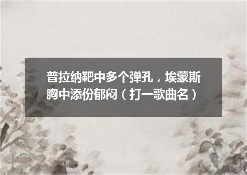 普拉纳靶中多个弹孔，埃蒙斯胸中添份郁闷（打一歌曲名）